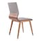 Armen Living Robin Mid-Century Dining Chair in Walnut Finish and Gray Fabric, PK2 LCRBSIGR - alternate 3